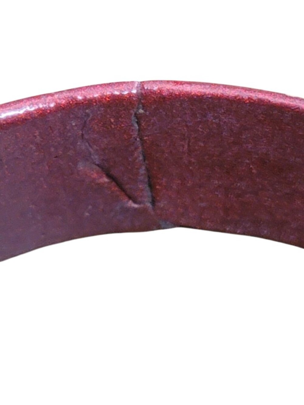 Handmade Vintage Red Floral Bangle Bracelet With Gold Detailing Size 8 - Picture 5 of 6